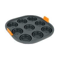 Bakemaster - Silicone Collapsible 9 Cup Mini Muffin Air Fryer Insert - 21 x 21 x 4cm