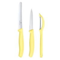 Victorinox Swiss Classic Paring Knife 3pc Set with Universal Peeler Citrus Lemon