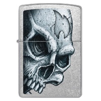 Zippo Lighter - Skull and Flame Design
