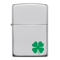 Zippo Lighter - A Bit 'O' Luck High Polish Chrome