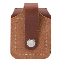Zippo Pouch - Brown Leather with Loop