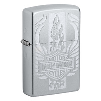 Zippo Lighter - Harley-Davidson Satin Chrome