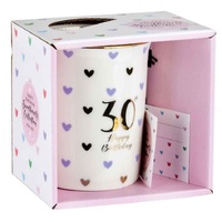 Sweet Heart Gold Handle Mug - 30th
