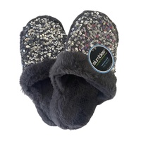 Slumbies Ladies Sequin Glam Slide Silver - XLarge