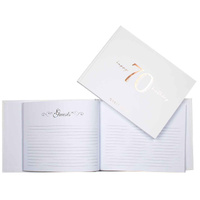 Rose Gold 70th Birthday Guest Book