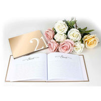 21st Birthday Rose Gold Guest Book