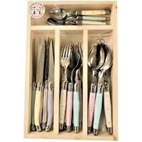 Jean Dubost Laguiole Simplicite - 24pc Cutlery Set Pastels