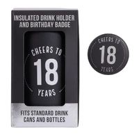 Splosh Celebration - 18th Insulated Drink Cooler & Badge Set