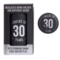 Splosh Celebration - 30th Insulated Drink Cooler & Badge Set