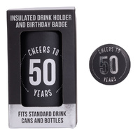 Splosh Celebration - 50th Insulated Drink Cooler & Badge Set