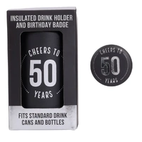 Splosh Celebration - 50th Insulated Drink Cooler & Badge Set