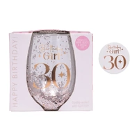 Splosh Celebration - Glitter Stemless Glass & Badge Set - 30