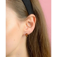 Couture Kingdom - Disney - Beauty and the Beast Enchanted Rose Stud Earrings Yellow Gold