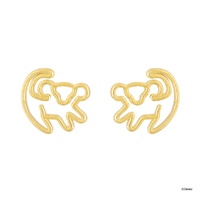 Disney x Short Story Earrings The Lion King Simba Stencil - Gold
