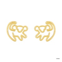 Disney x Short Story Earrings The Lion King Simba Stencil - Gold