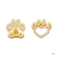 Disney x Short Story Earrings The Lion King Paw Print - Gold