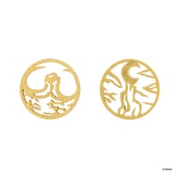 Disney x Short Story Earrings The Lion King Outlands Stencil - Gold
