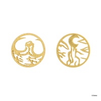 Disney x Short Story Earrings The Lion King Outlands Stencil - Gold