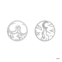 Disney x Short Story Earrings The Lion King Outlands Stencil - Silver