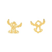 Disney x Short Story Earrings Stitch - Gold