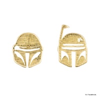 Star Wars x Short Story Earrings - Mandalorian & Boba Fett - Gold