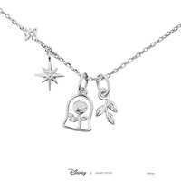 Disney x Short Story Necklace Beauty And The Beast - Silver