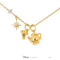 Disney x Short Story Necklace Chip And Mrs Potts - Gold