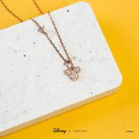 Disney x Short Story Necklace Mickey Ears - Diamante Rose Gold