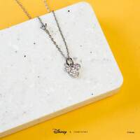 Disney x Short Story Necklace Mickey Ears - Diamante Silver