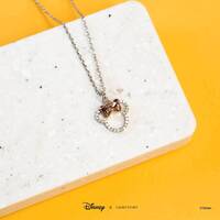Disney X Short Story Necklace Minnie Ears Stencil - Diamante Silver