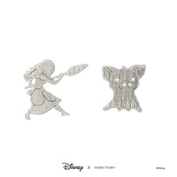 Disney x Short Story Earrings - Moana And Pua - Silver