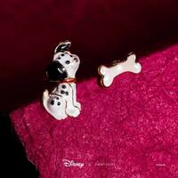 Disney x Short Story Earrings 101 Dalmatians Dog And Bone - Epoxy