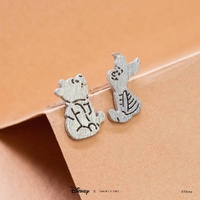 Disney x Short Story Earrings Pooh And Piglet - Silver