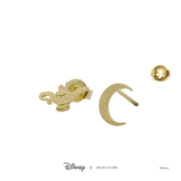 Disney x Short Story Earrings Genie's Lamp and Moon - Gold