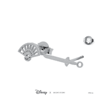 Disney x Short Story Earrings Mulan Fan And Sword - Silver