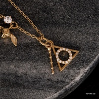 Harry Potter x Short Story Necklace - Deathly Hallows - Gold
