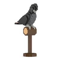 Jekca Animals - Red-tailed Black Cockatoo 35cm 