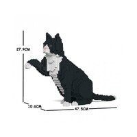 Jekca Animals - Tuxedo Cat Pawing 27cm
