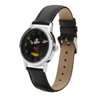 The Original Mickey Collection Watch - Silver + Black 35mm Ft Bold Mickey