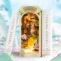 Rolife Wooden Model - DIY Miniature House Book Nook Falling Sakura
