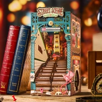 Rolife Wooden Model - DIY Miniature House Book Nook Street Scene