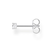 Thomas Sabo Charm Club - Single Stud White Stone Silver Earring