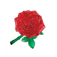 3D Crystal Puzzle - Red Rose