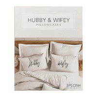 Wedding Hubby & Wifey Pillowcase Set by Splosh