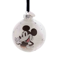 Disney D100 Christmas By Widdop And Co Glass Bauble - Mickey Mouse