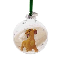 Disney D100 Christmas By Widdop And Co Glass Bauble - Simba