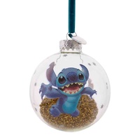Disney D100 Christmas By Widdop And Co Glass Bauble - Stitch