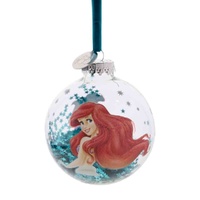 Disney D100 Christmas By Widdop And Co Glass Bauble - Ariel