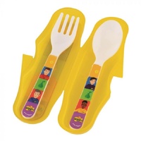 The Wiggles Fruit Salad 2pc Travel Cutlery Set