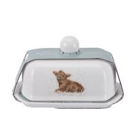 Wrendale Designs By Royal Worcester Covered Butter Dish - Calf